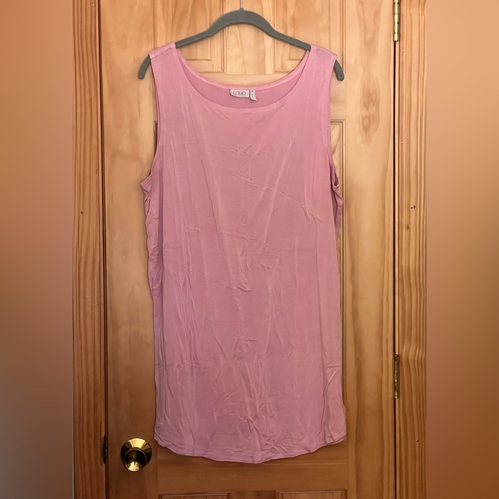 LOGO by Lori Goldstein Pink Tank Top